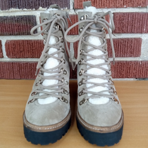 NWT Jeffrey Campbell 'OWhat' Blogger Favorite Lace Up Boot in Taupe Suede - Picture 5 of 11